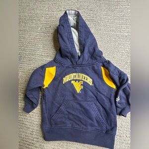 Boys Adidas size 18M WVU Football Mountaineers hoodie